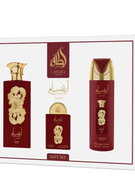 Ansaam Gold by Lattafa - 3pc Giftset
